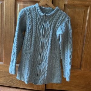 Kilronan Irish 100% Wool Cardigan Sweater Sz XS